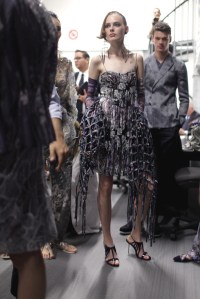 Backstage at Giorgio Armani Spring 2017