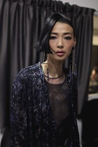 Backstage at Giorgio Armani Spring 2017