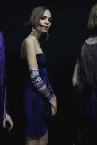 Backstage at Giorgio Armani Spring 2017