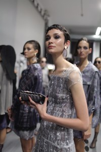 Backstage at Giorgio Armani Spring 2017
