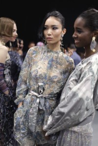 Backstage at Giorgio Armani Spring 2017