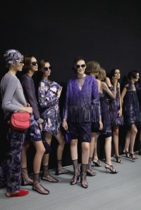 Backstage at Giorgio Armani Spring 2017