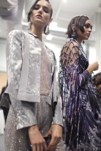 Backstage at Giorgio Armani Spring 2017