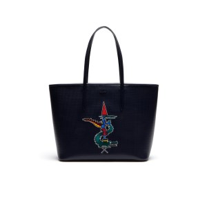 A tote from the Lacoste by Jean-Paul Goude “Holiday Collector” capsule.