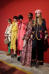 Backstage at Gucci Spring 2017