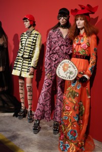 Backstage at Gucci Spring 2017