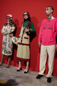 Backstage at Gucci Spring 2017