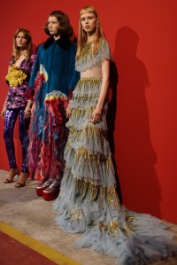Backstage at Gucci Spring 2017