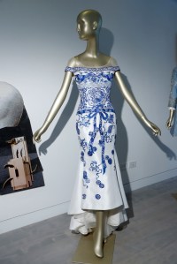 Guo Pei designs on display at the Asia Society talk at the Waterfall Mansion.