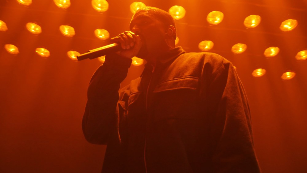 Kanye West performs at Harper's Bazaar's Icons Party