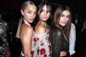 Jasmine Sanders, Kendall Jenner and Kaia Gerber at Harper's Bazaar's Icons Party