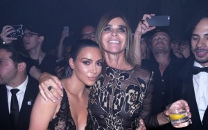 Kim Kardashian West and Carine Roitfeld at Harper's Bazaar's Icons Party