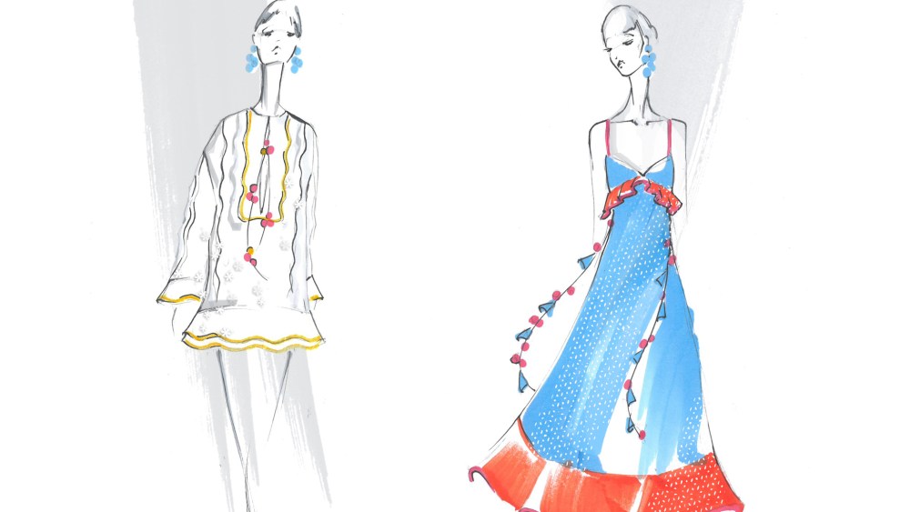 Sketches from the Sachin & Babi x W Goa collection.