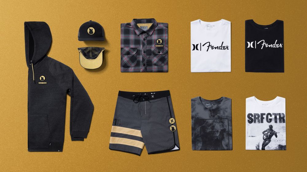 Hurley x Fender clothing collaboration