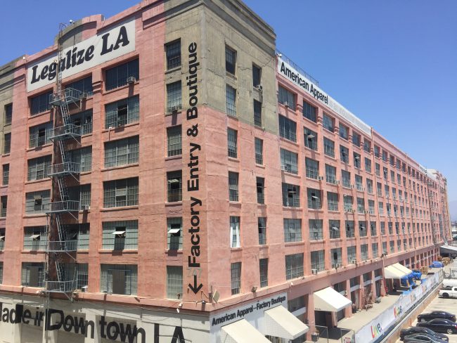 American Apparel's factory and headquarters in downtown Los Angeles.