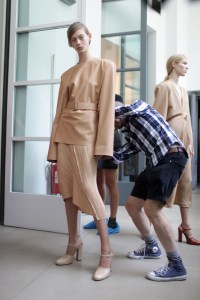 Backstage at Jil Sander Spring 2017