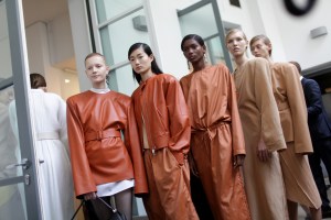 Backstage at Jil Sander Spring 2017
