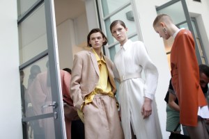 Backstage at Jil Sander Spring 2017