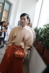 Backstage at Jil Sander Spring 2017