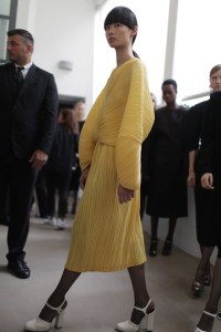 Backstage at Jil Sander Spring 2017