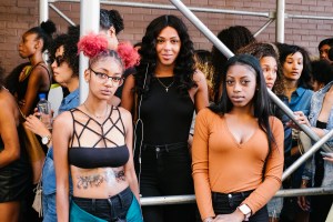 Scenes from Kanye West's open casting call for models.