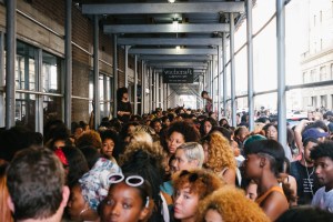 Scenes from Kanye West's open casting call for models.