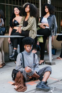 Scenes from Kanye West's open casting call for models.