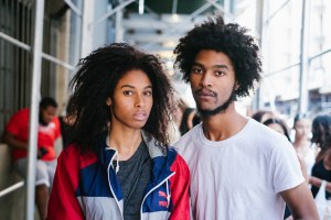 Scenes from Kanye West's open casting call for models.