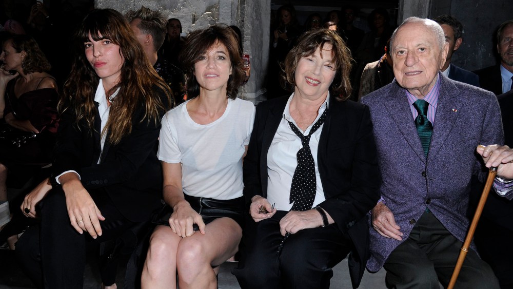 Lou Doillon, Charlotte Gainsbourg, Jane Birkin and Pierre Bergé