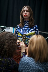 Backstage at Mary Katrantzou RTW Spring 2017
