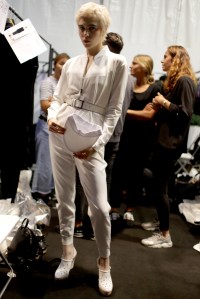 Backstage at Max Mara Spring 2017