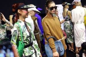 Backstage at Max Mara Spring 2017