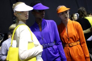 Backstage at Max Mara Spring 2017