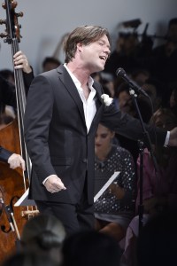 Rufus Wainwright performing at the Michael Kors Spring show.
