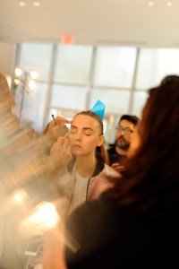 Backstage at Monique Lhuillier RTW Spring 2017