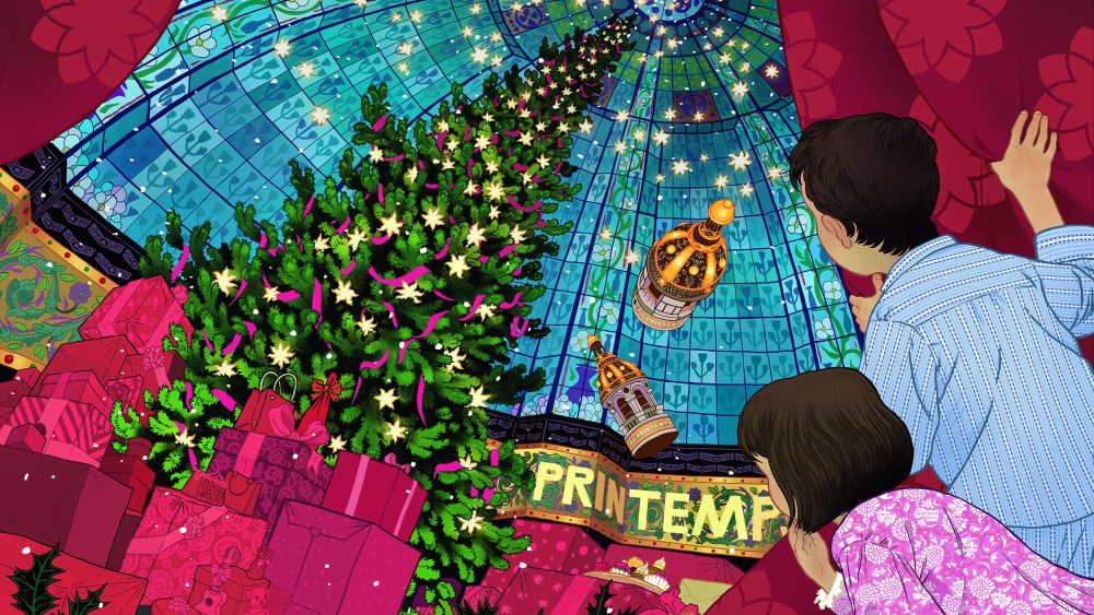 The Printemps 2016 holiday theme illustrated by Peter Diamond