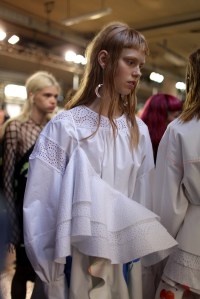 Backstage at MSGM Spring 2017