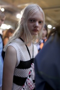 Backstage at MSGM Spring 2017