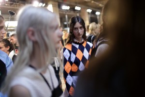 Backstage at MSGM Spring 2017