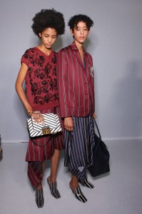 Backstage at Mulberry RTW Spring 2017