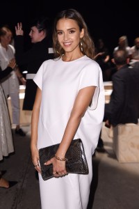 Jessica Alba front row at the Narciso Rodriguez Spring show.