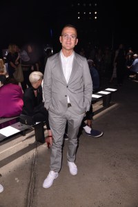 Steven Kolb front row at the Narciso Rodriguez Spring show.