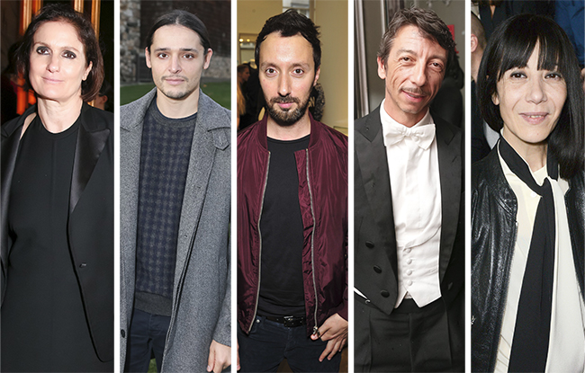 Maria Grazia Chiuri, Olivier Theyskens, Anthony Vaccarello, Pierpaolo Piccioli and Bouchra Jarrar