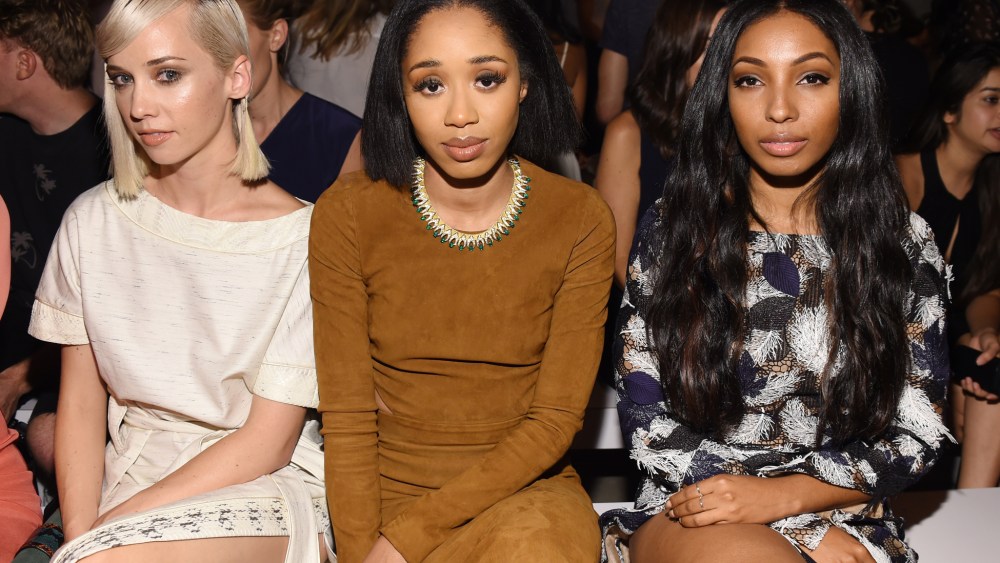 Cleo Wade, Kitty Cash and Diana Gordon front row at Prabal Gurung RTW Spring 2017