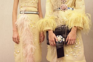 Backstage at Prada Spring 2017