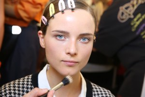 Backstage at Prada Spring 2017