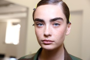 Backstage at Prada Spring 2017