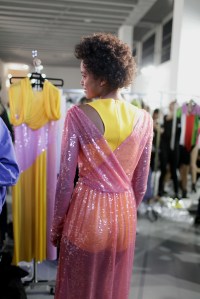 Backstage at Emilio Pucci Spring 2017