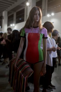 Backstage at Emilio Pucci Spring 2017