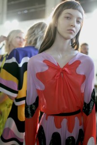 Backstage at Emilio Pucci Spring 2017